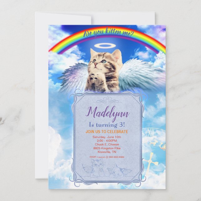 Invitation Angélique de Rainbow (Devant)