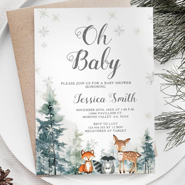 Invitation Animal Adventure Baby shower neutre pour les femme (Créateur téléchargé)