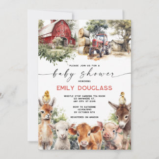 Invitation Animal de ferme