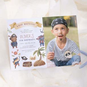 Invitation Animations de fête d'anniversaire photo d'animaux