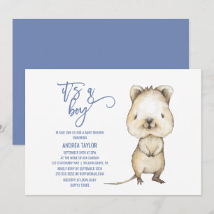 Invitation Animaux australiens   Quokka C'est un Baby shower 