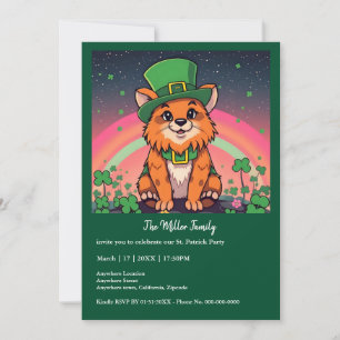 Invitation Animaux chanceux déguisés - Saint Patrick’s Day Fu