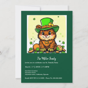 Invitation Animaux chanceux déguisés - Saint Patrick’s Day Fu