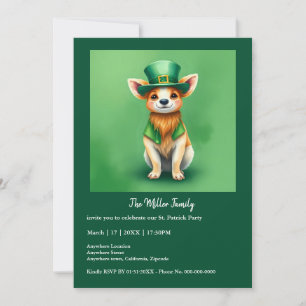 Invitation Animaux chanceux déguisés - Saint Patrick’s Day Fu