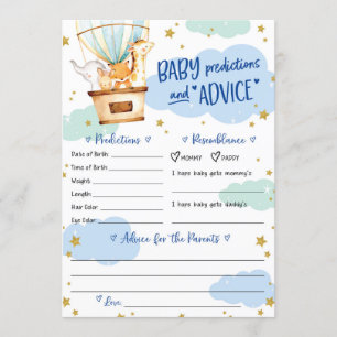 Invitation Animaux de ballon à air chaud