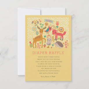 Invitation Animaux de bois Baby shower Déchets Raffle