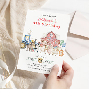 Invitation Animaux de ferme Barnyard fête d'anniversaire