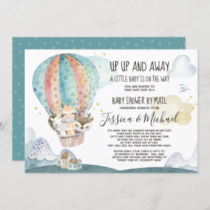 Invitation Animaux de haut et de loin dans le Baby shower Mas