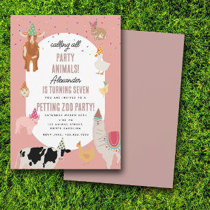 Invitation Animaux de la Fête à la Ferme Anniversaire de la F