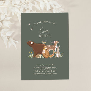 Invitation Animaux de la forêt Amis de la forêt Baby Shower