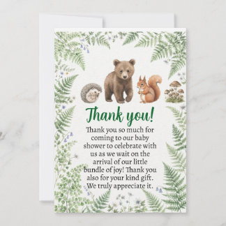 Invitation Animaux de la forêt de boisland bébé douche