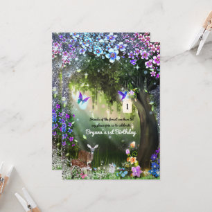 Invitation Animaux de la forêt enchantée de fantaisie dans