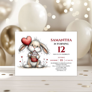 Invitation Animaux de lapins fantaisistes colorés édition ann