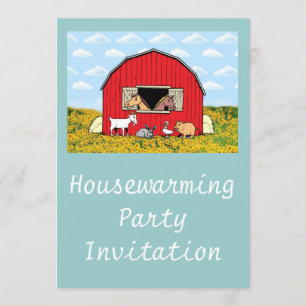 Invitation Animaux d'élevage de la Fête du réchauffement des