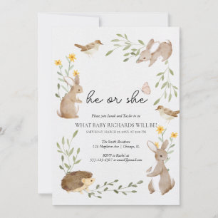 Invitation Animaux des bois