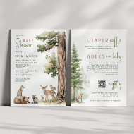 Invitation Animaux des bois Baby shower All In One Couples