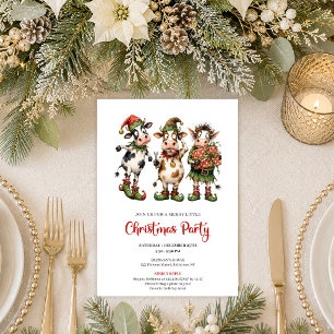 Invitation Animaux fantaisistes tendance pour une fête de Noë