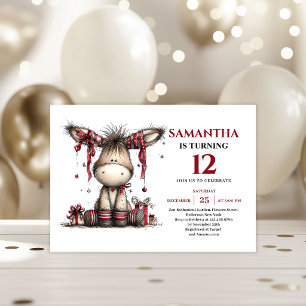 Invitation Animaux magiques fantaisistes ânes enfants anniver