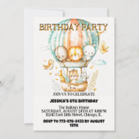 Animaux sauvages aventuriers fête d'anniversaire