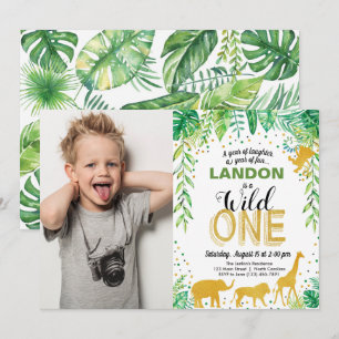 Invitation Animaux sauvages d'un d'anniversaire d'invitation