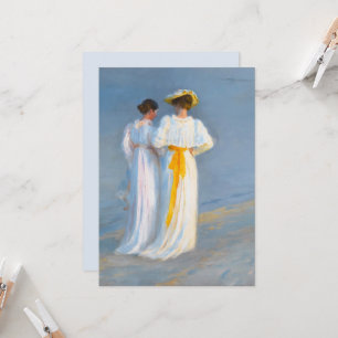 Invitation Anna Ancher et Marie Krøyer sur la plage, Krøyer