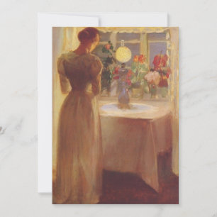 Invitation Anna Ancher - Jeune fille devant une lampe légère