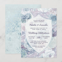 Annabelle Vintage Blue Floral Crest encadré Mariag