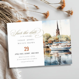 Invitation Annapolis Maryland MD Sea Watercolor Enregistrer L