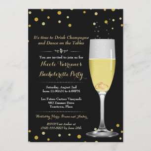 Invitation Anneaux dans les parties scintillantes de verre