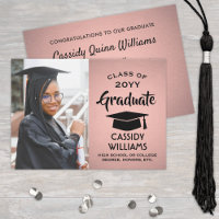 Année de classe Pink Ombre et Black Graduation Pho