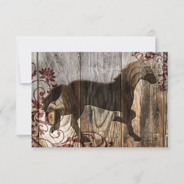 Invitation année du cheval en bois (Devant)