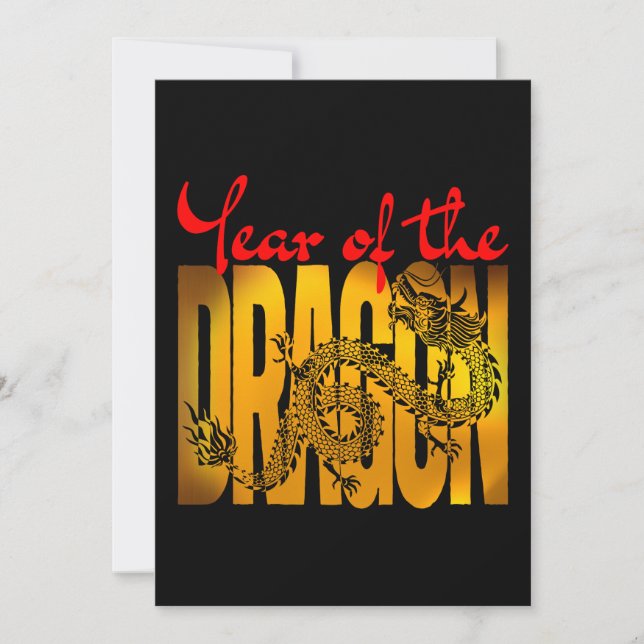 Invitation Année du dragon (Devant)