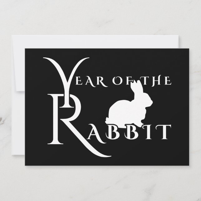 Invitation Année du lapin (Devant)
