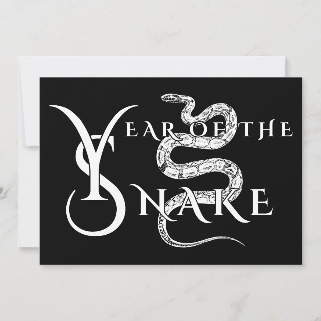 Invitation Année du serpent (Devant)