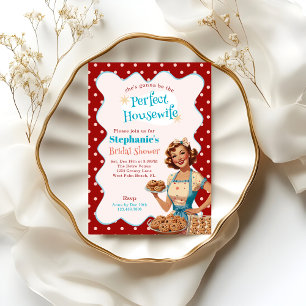 Invitation Années 50 La Parfaite Ménagère Fête de Mariage Rét