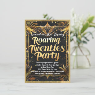 Invitation Années folles 1920's Party Thème Social
