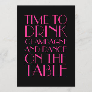 Invitation Années folles Fuchsia