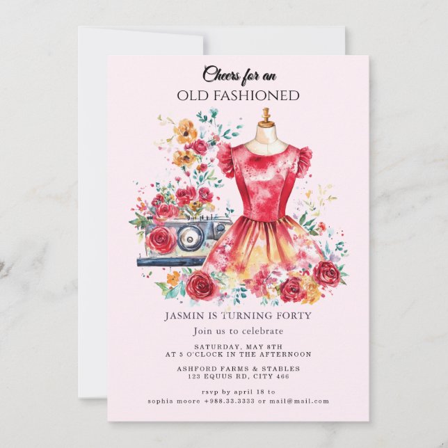 Invitation Anniversaire" (Devant)