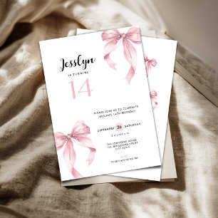 Invitation Anniversaire 14 Ans Fille Coquette Ruba
