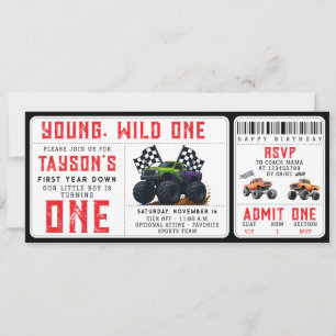 Invitation anniversaire 1 an de Monster Trucks 