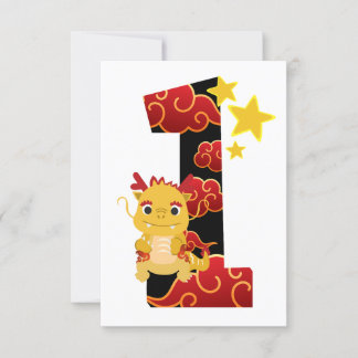 Invitation anniversaire 1 an dragon 