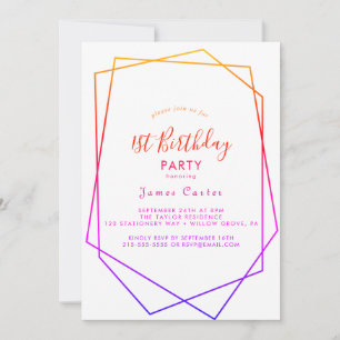 Invitation anniversaire 1ère année Géométrique Aqu