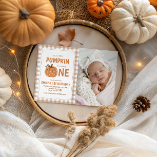 Invitation anniversaire 1ère année Little Pumpkin