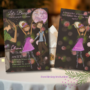 Invitation Anniversaire 30 ans Disco Rétro 90   Restez Groovy