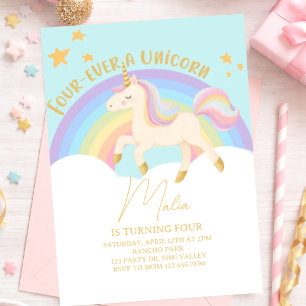 Invitation anniversaire 4 ans « Four-Ever a Unicor