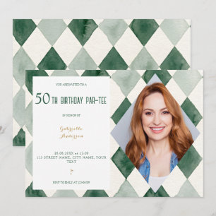 Invitation Anniversaire 50 ans Par-Tee Aquarelle A