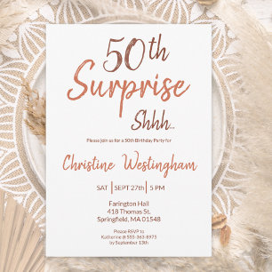 Invitation anniversaire 50 ans surprise Bohème rus
