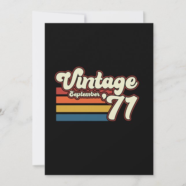 Invitation Anniversaire 50 ans Vintage 1971 (Devant)