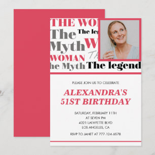 Invitation anniversaire 51 ans photo drôle Contemp