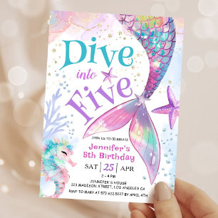 Invitation Anniversaire 5 ans de Sirène Plongez da